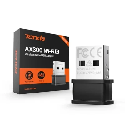 Image de Tenda W311MI Clé WiFi 6 Puissante AX300, dongle 2.4GHz Monobande 286Mbps, Nano Adaptateur USB pour PC, 2.0, WPA/WPA2, Plug &amp; Play, Mode AP, Compatible Windows 7/10/11/Linux