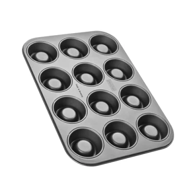 Image de Zenker 7423 moule à baba au rhum, mini savarin, gâteau, Acier, Noir, 38,5 x 26,5 3 cm, 15.16 10.43 1.18&quot;