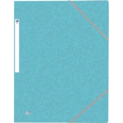 Image de Elba 38914 Chemise Carton Recyclé Carte Pelliculée A4 210 x 297 mm 5/10E 390 g Étiquette Dorsale Aspect Marbré Azurant Bleu