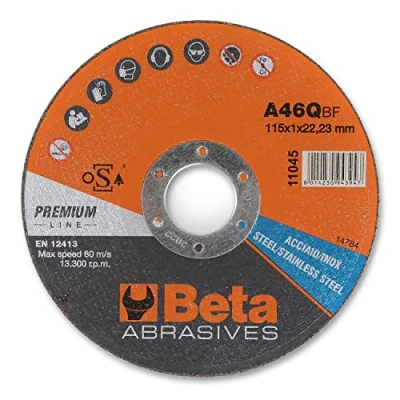 Image de BETA 110450010 Disques Tag.Acc INOX 115 x 1,0 ø22,23 P A