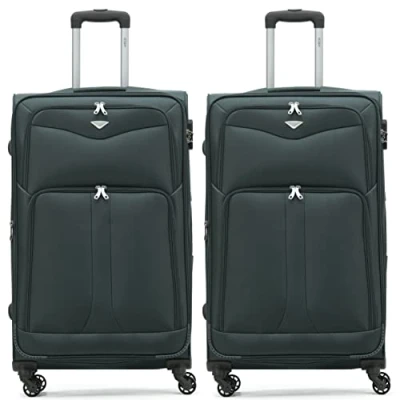 Image de Flight Knight Lightweight 4 Wheel 800D Soft Case Suitcases Anti Crack Cabin &amp; Hold Luggage Options Approved for Over 100 Airlines Including easyJet, BA Many More!