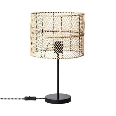 Image de TECHBREY Lampe à Poser Rotin Carrere ILUZZIA 500xØ300 mm Naturel