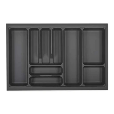 Image de Orga Box I Range couverts 719 x 473 gris orion avec structure perlée et revêtement antidérapant pour Tandembox Antaro/Intivo ModernBox dans armoire de 80 cm