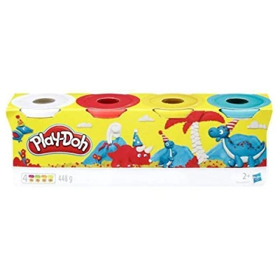 Image de Play Doh B6508ES0 Pack de 4 Couleurs Classiques atoxiques pour Enfants à partir 2 Ans, Pots 112 g