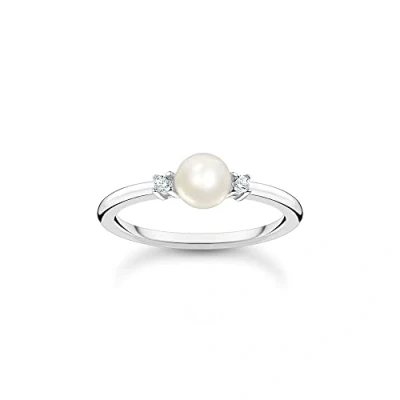 Image de THOMAS SABO , Anneau argent sterling Zircone cubique femme, Silberfarben, Weiß, TR2370 167 14 48