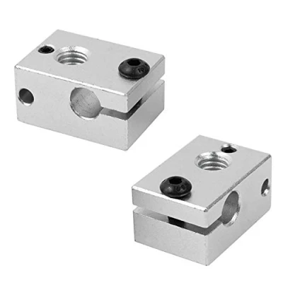 Image de 3D FREUNDE 2x Bloc chauffant en aluminium pour E3D V6 Clone PT100 Capteur Cartouche de Chauffage Extrudeuse Hotend RepRap Prusa I3 Makerbot Imprimante