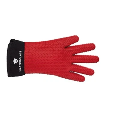 Image de Masterclass Gant de Four en Silicone Imperméable et Résistant à la Chaleur avec Doigts Rouge