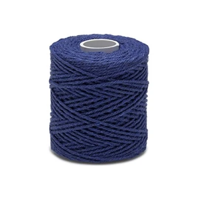 Image de La Cordeline DCJN12BR Bobine Fil Coton 1, 2 mm 45 Metres, Bleu Roi, 5 x 5.5 cm