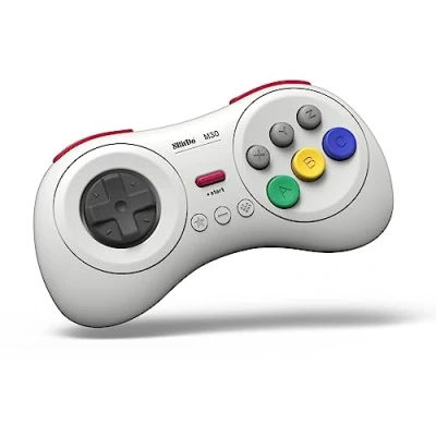 Image de 8BitDo M30 Bluetooth Manette sans fils 8 boutons Compatible Nintendo Switch, Windows, Android, Steam Blanche/White