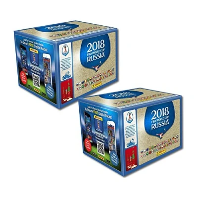Image de Panini Autocollant Coupe du Monde FIFA 2018 WM Russie 2 avec 50 sachets chacun = 100 sacs 500 autocollants Série composée de 670 images Version NL, BE, LU et autres pays