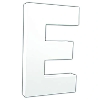 Image de Décopatch AC704C Un support en papier blanc mâché 3x13,5x20,5 cm, Lettre E