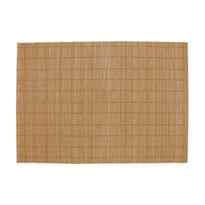 Image de BambooMN Marque Set de Table en Bambou/Tapis à Sushi 32,4 x 47 cm 5 Options Couleur 4/6/8 Pcs Marron