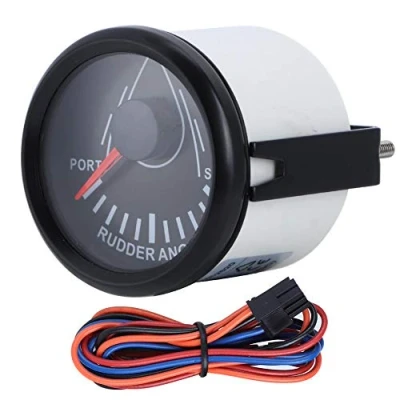 Image de Yctze Indicateur d&#039;angle de barre, universel barre 52 mm 0 190ohm avec capteur 9 32V Accessoire jauge (Cadran noir, couvercle