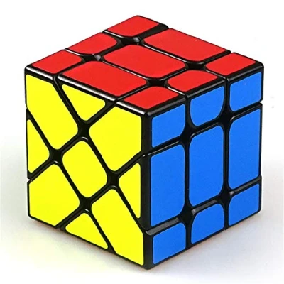 Image de OJIN YONGJUN YJ Fisher Yileng V2 Cube 3x3x3 Forme Mod Twisty Puzzle Lisse Casse tête Jouets (Noir)