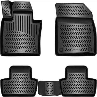 Image de ELMASLINE Lot de tapis en caoutchouc 3D pour Volvo XC 60 II (XC60) année construction 2017 2024 Le tunnel central ne convient pas la recharge