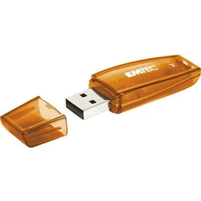 Image de Emtec ECMMD4GC410 Clé USB 2.0 Série Runners C410 Color Mix 4 Go Transparente orange avec capuchon