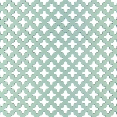 Image de Alberts 466893 Tôle perforée trou en forme de croix aluminium, anodisée, couleur argent 250 x 500 0,8 mm
