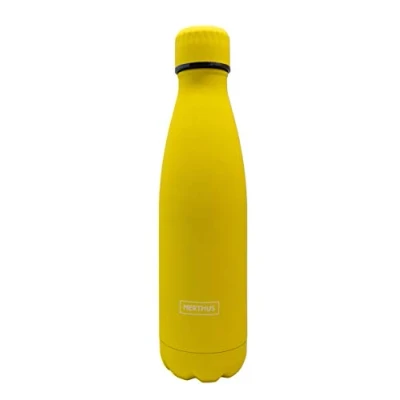 Image de Nerthus FIH 612 Thermos Double paroi pour friandises et Chaudes Design Jaune 500 ML sans BPA, Bouchon hermétique, Acier Inoxydable 18/30