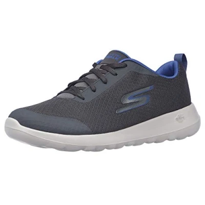 Image de Skechers Homme Gowalk Max Athletic Workout Walking Shoe with Air Cooled Foam Basket, Anthracite/Bleu, 45 EU