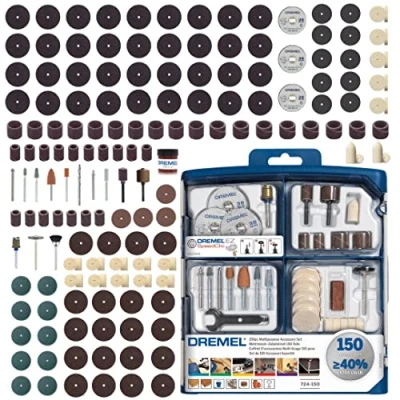 Image de Dremel SC724 Coffret de 150 Accessoires pour Outil Multifonction Rotatif incluant système EZ SpeedClic Découper, Poncer, Graver, Meuler, Nettoyer, Sculpter et Polir