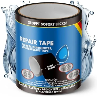 Image de ATG® Ruban de Réparation Scotch etanche eau Rustine piscine Reparation liner fuite Patch adhésif étanche 10x150cm