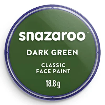 Image de Snazaroo Peinture Pour Visage et le Corps, Maquillage Déguisement, Enfants Adults,Fard 18 ML, Couleur Vert Fonce