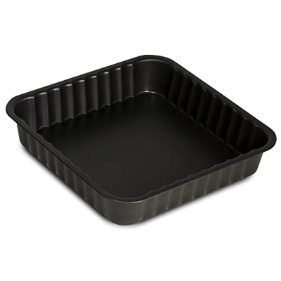 Image de Guardini Gardenia, Moule carré 24 x cm, Acier avec revêtement anti adhérent, Couleur noire, Noir