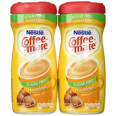 Image de Coffee Mate, Sugar Free Hazelnut, Powdered Creamer, 10.2oz Canister (Pack of 2) by Mate