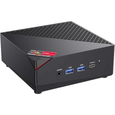 Image de ACEMAGICIAN AM06Pro Mini PC, AMD Ryzen 7 5700U (8C/16T, jusqu&#039;à 4,3 GHz), 32 Go (2 x 16) DDR4 1024 (1 to) SSD, Ordinateur de Bureau avec Triple écran 4K, Type C, Dual Ethernet, WiFi 6, BT 5.2