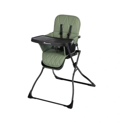 Image de Bebeconfort Lily, chaise haute pour bébé, 6 mois à 3 ans, 9 15 kg, pliage ultra compact, légère (4 kg), facile nettoyer, confort rembourré, d’une seule main, Mineral Green
