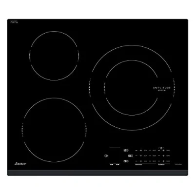 Image de Sauter SPI4362B Plaque Induction Table de Cuisson Encastrable Noir 3 Foyers 7200W Dimensions Encastrement : 56x49cm Fonction EasyCook Fabriqué en France