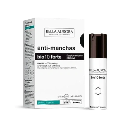 Image de BELLA AURORA, Traitement Anti Taches Intensif, Peaux Mixtes à Grasses, 30ml, SPF 20, Crème âge, Dépigmentation de la Peau du Visage, BIO10 FORTE
