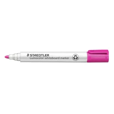 Image de Staedtler Whiteboard 351 20 Lumocolor Lot de 10 marqueurs pour tableau blanc Rose Largeur ligne 2,00 mm Séchage rapide Faible odeur Longue durée vie Pointe bloquée