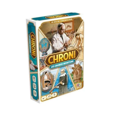 Image de Blackrock Games CHRONI Les Grandes Inventions on The Go Editions Jeu de société Histoire 1 à 6 Joueurs dès 10 Ans d&#039;autres thèmes existes Apprendre en s&#039;amusant