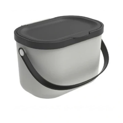 Image de Rotho Albula Poubelle bio avec couvercle en plastique Vert citron 3,2 l