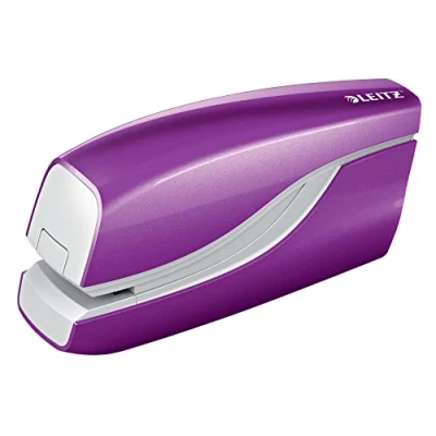 Image de Leitz Agrafeuse Électrique, 10 feuilles, Alimentation à Piles, Tendance, Violet métallisé, WOW, 55661062