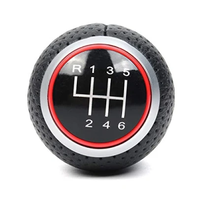 Image de Viviance Pommeau De Levier Vitesse Voiture Manuel 6 Vitesses Compatible avec Audi A1 A3 A4 A5 B6 B7 B8 A6 S4 8K 8T Q2 Q3 Q5 8R S Line Ibiza 6J Passat Golf MK4