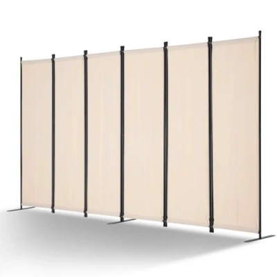 Image de VEVOR Paravent Multifonctionnel à 6 Panneaux, Cloison de Séparation Autoportant 311 x 180,5 cm, Séparateur Pièces Intérieur Pliable, Brise Vue pour Confidentialité, Bureau, Chambre, Salon, Beige