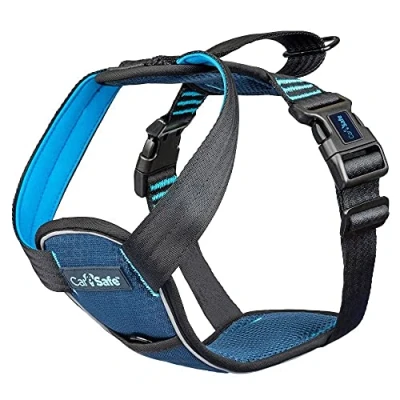 Image de Harnais de sécurité pour Chien, testé en Cas Collision Jusqu’à 32 kg / 70 Livres, Assure la des Chiens Voiture, Confortable et rembourré, Tailles XS, S, M L