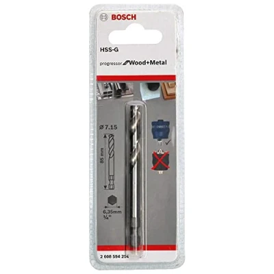 Image de Bosch Accessories 1x Foret de Centrage Plus HSS G (Interface Hexagonale 3/8 Pouce, 7.15 x 85 mm, Accessoires pour scie trépan)