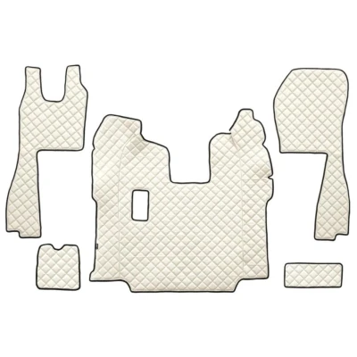 Image de F CORE FL05 CHAMP Ensemble de tapis sol Similicuir avant 5 blanc ivoire