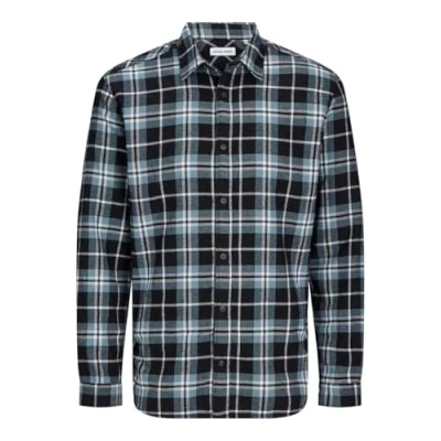 Image de JACK&amp;JONES PLUS Jjjoshua Fall Chemise en Flanelle LS Pls décontractée, Goblin Blue, 4XL Homme