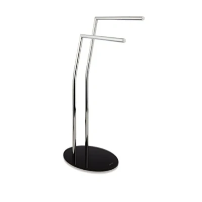 Image de Möve Stand Porte Serviettes en Verre Incassable Accessoires de Bain, Chromé