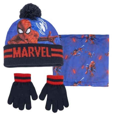 Image de SPIDER MAN Marvel Spiderman Ensemble d&#039;hiver Rouge/Bleu Taille Unique