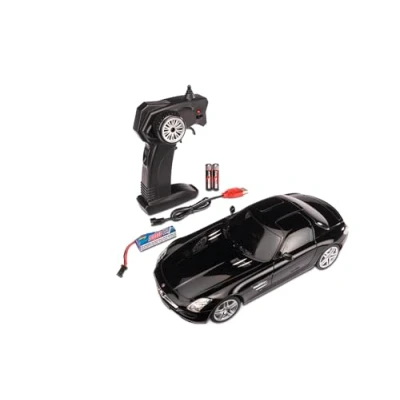 Image de Carson 500404310 1:24 Mercedes Benz SLS AMG 2.4G 100% RTR Noir Voiture télécommandée, éclairage LED, RC, véhicule RC 1:24, Jouet télécommandé