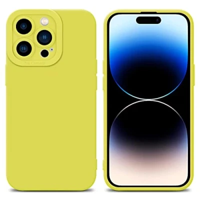 Image de Coque pour Apple iPhone 14 PRO en FLUID JAUNE Housse de protection Étui silicone TPU flexible Neuf