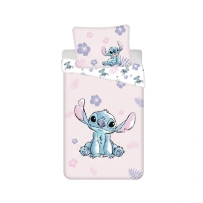 Image de My sweety pop Parure de lit Enfant Lilo&amp;Stitch Stitch 2 Pieces Housse Couette Réversible 140 x 200 Taie d&#039;oreiller 70 90 cm Literie Coton Rose Fille
