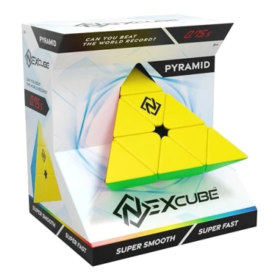 Image de NEXCUBE PYRAMID Jeu de Casse Tête Original Forme Triangle pour Adulte et Enfants Défi Rapidité Design Arrondi Facile à Tourner Réflexion, Développe Imagination &amp; Créativité
