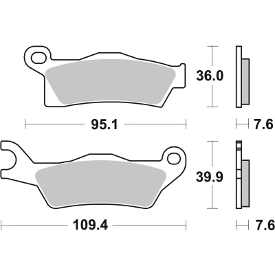Image de TRW MCB861SI Jeu de plaquettes frein Sinter Offroad