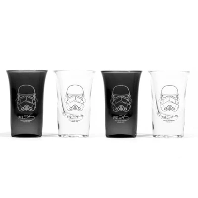 Image de Shepperton Design STMTRPSG4 Original Star Wars Set de 4 verres à shot Stormtrooper, Noire[Ancien Modèle]